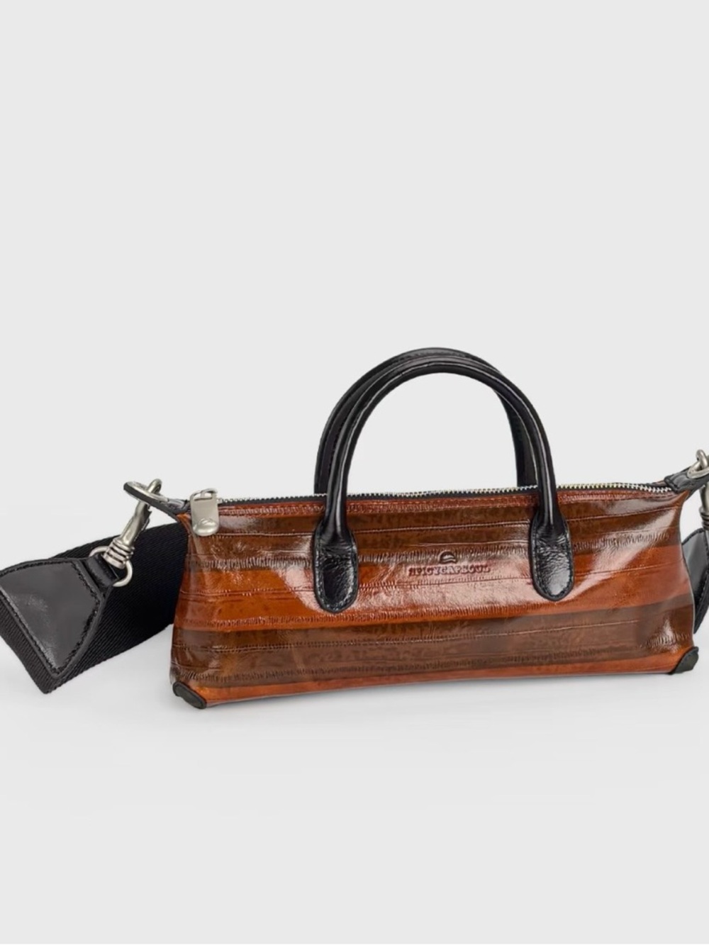 Brown Leather Baguette Bag | 3-Way Carry (brand new)